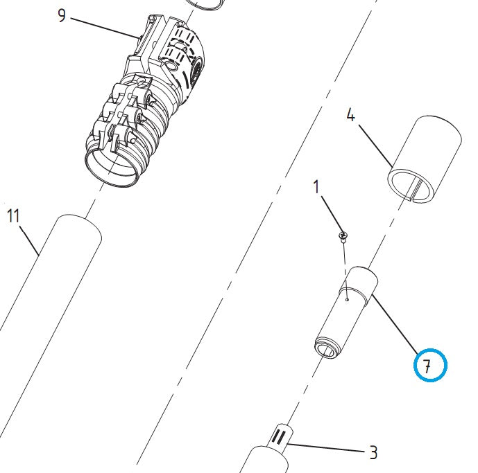 Attacco per tubo sagomato D12 ricambio asta rotativa Campagnola