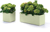 VASO KEBE QUADRO GREENER CM.40 CON RISERVA D'ACQUA VERDE RUOTE OASI