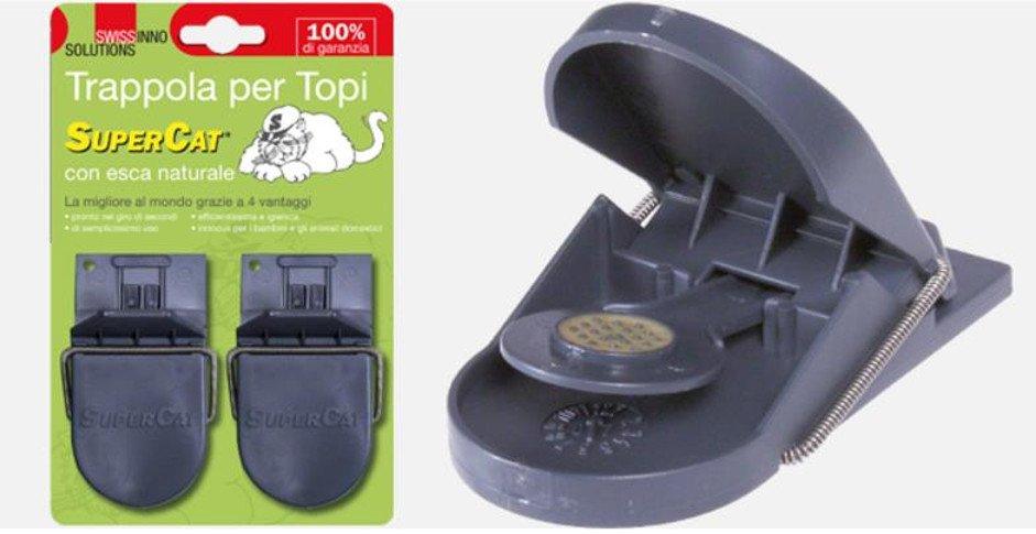 TRAPPOLA PER TOPI SUPERCAT PICCOLA 2 PZ SWISSIMO
