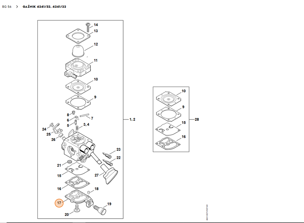COPERCHIO DI CHIUSURA PER DECESPUGLIATORE FS50/70C/BG86 STIHL