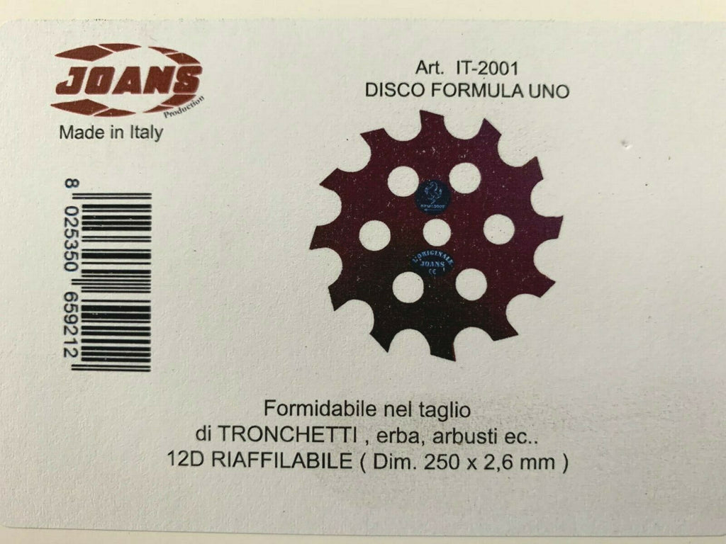 FORMULA UNO "TAGLIATUTTO"250MM JOANS
