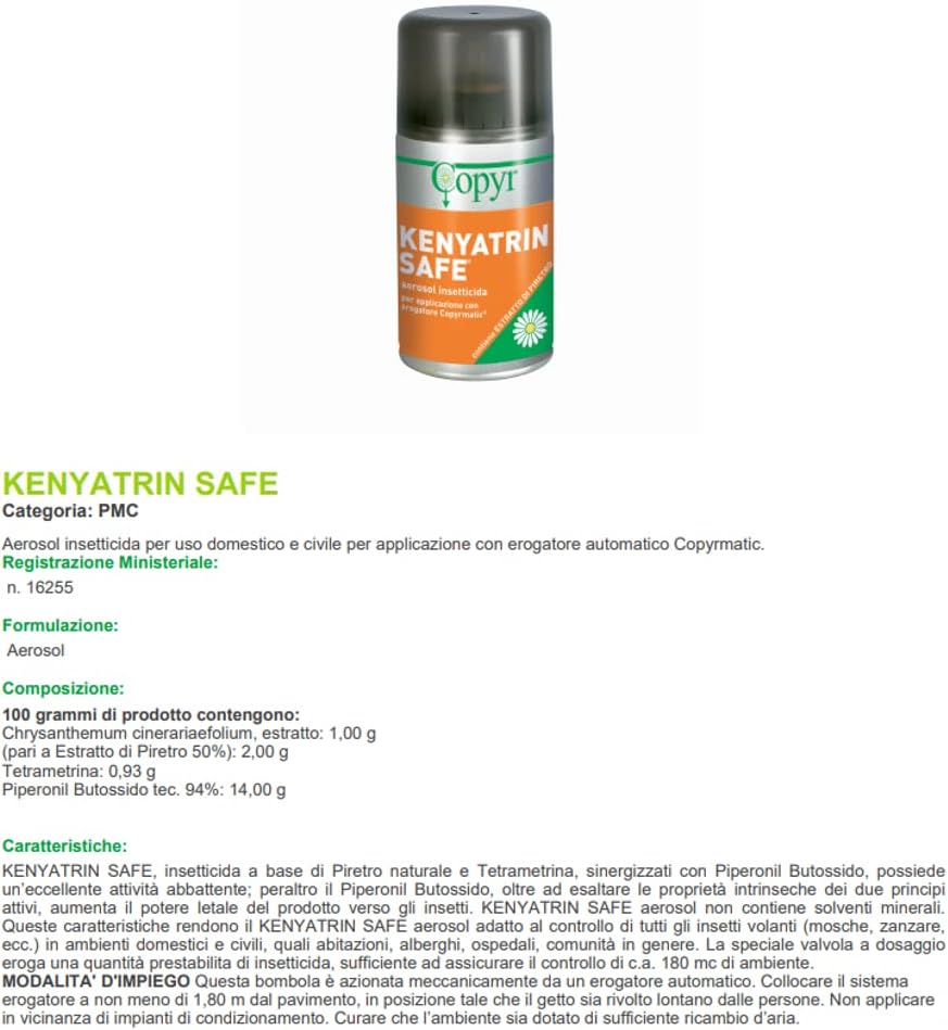 BOMBOLETTA KENYATRIN SAFE DA 250 ML.