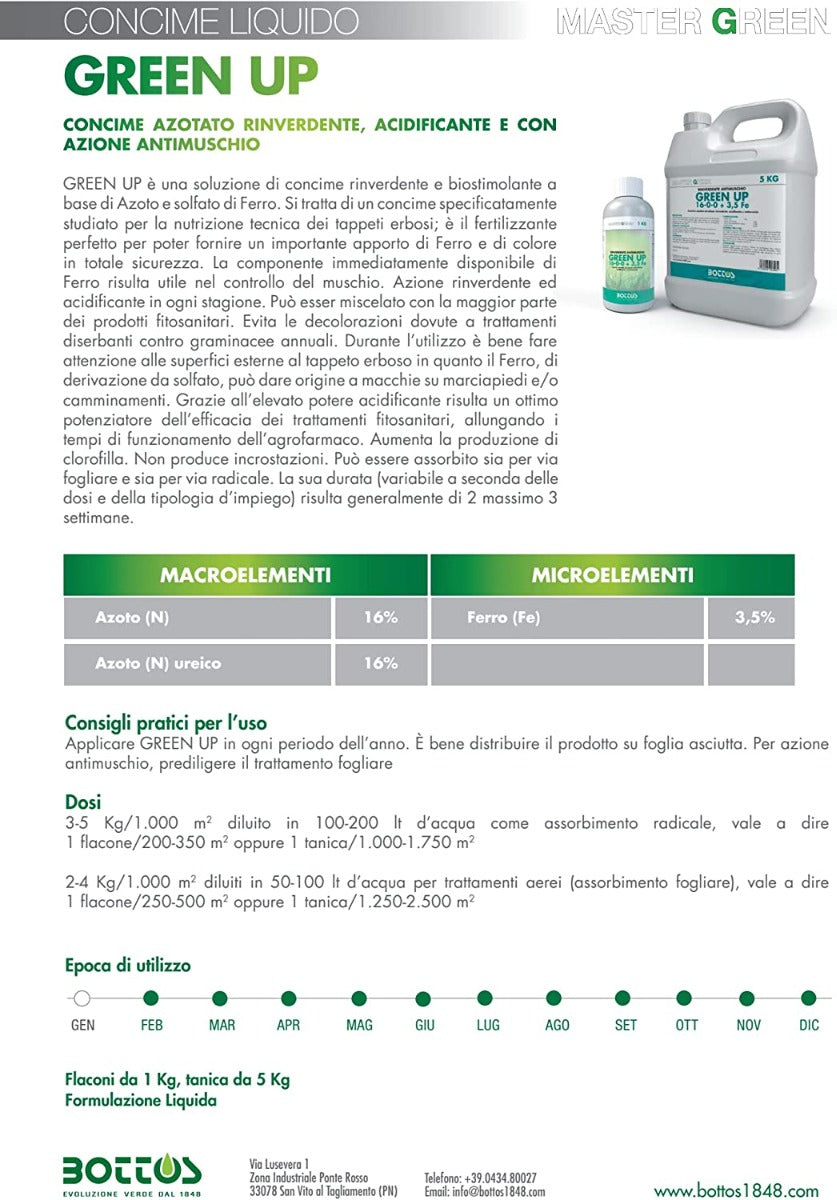MASTER GREEN GREEN UP DA KG.1 BOTTOS