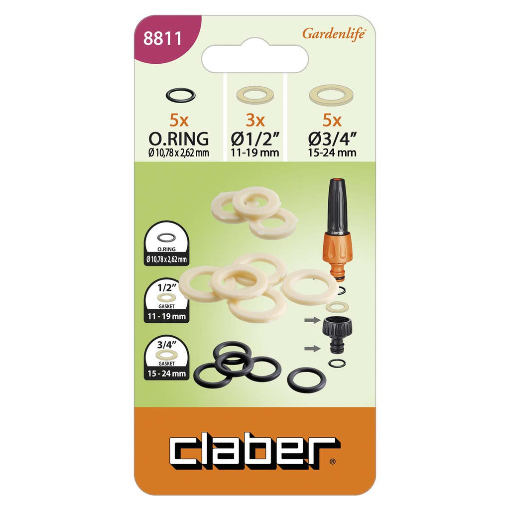 SET O RING + GUARNIZIONI(10.78 MMX2.62MM) DA 1/2 E 3/4 CLABER