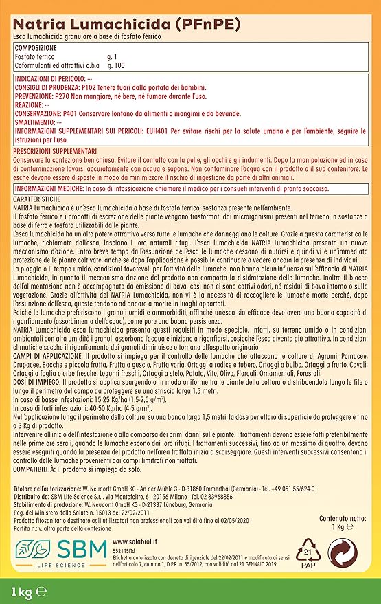 LUMACHICIDA PFNPE DA 1 KG.BIOLOGICO
