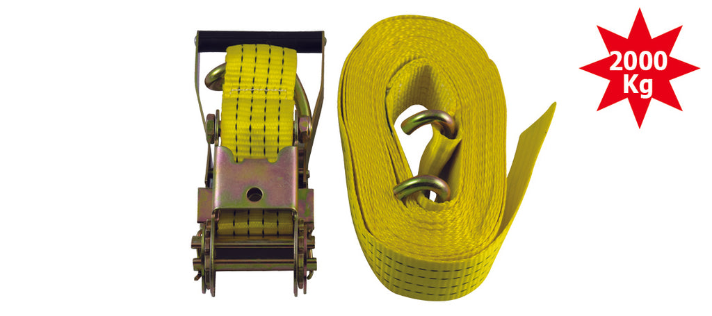 CINGHIA ANCORAGGIO 9MT. CON CRICCHETTO E GANCIO 50X2MM MAURER