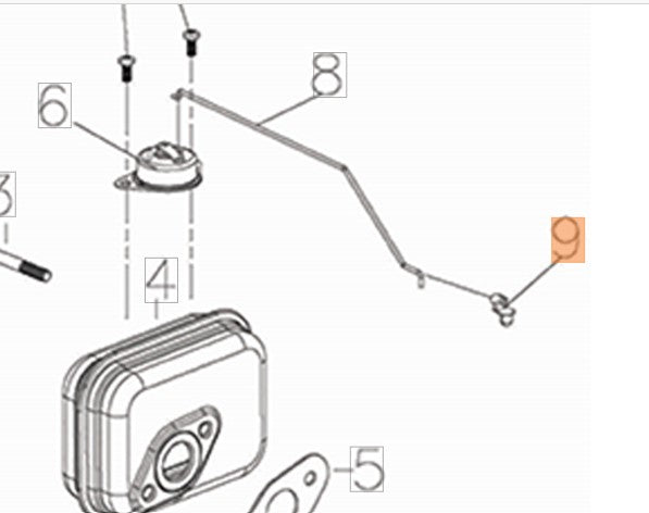 Blocco coperchio marmitta per rasaerba g44/48/53/gv53 oleomac