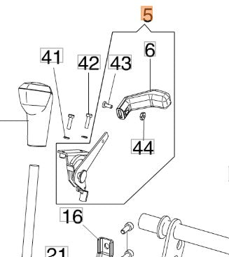 COMANDO ACCELERATORE COMPLETO TRATTORINO MISTRAL OM72/12.5 OLEOMAC