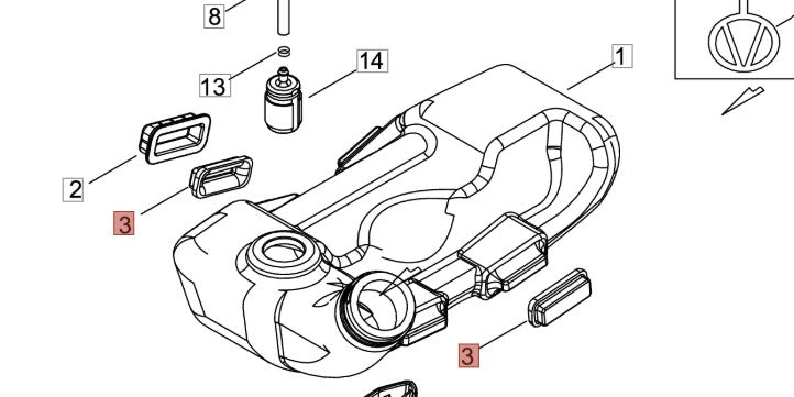 AMMORTIZZATORE SERBATOIO PER DECESPUGLIATORE T410TS/DH221 SHINDAIWA