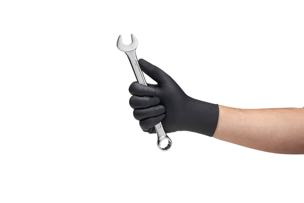 GUANTI MONOUSO NITRILE "FORTE " TG.XL NERO 50 PZ. MAURER PLUS
