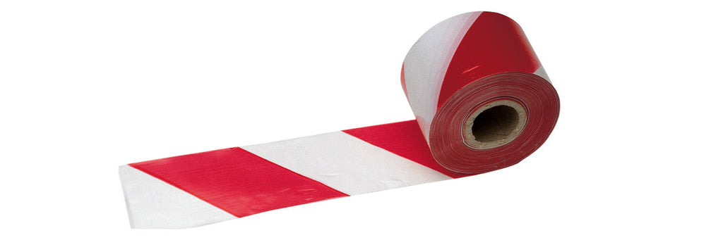 NASTRO SEGNALETICO STRADALE ROSSO BIANCO MAURER 200 METRI IN SCATOLA
