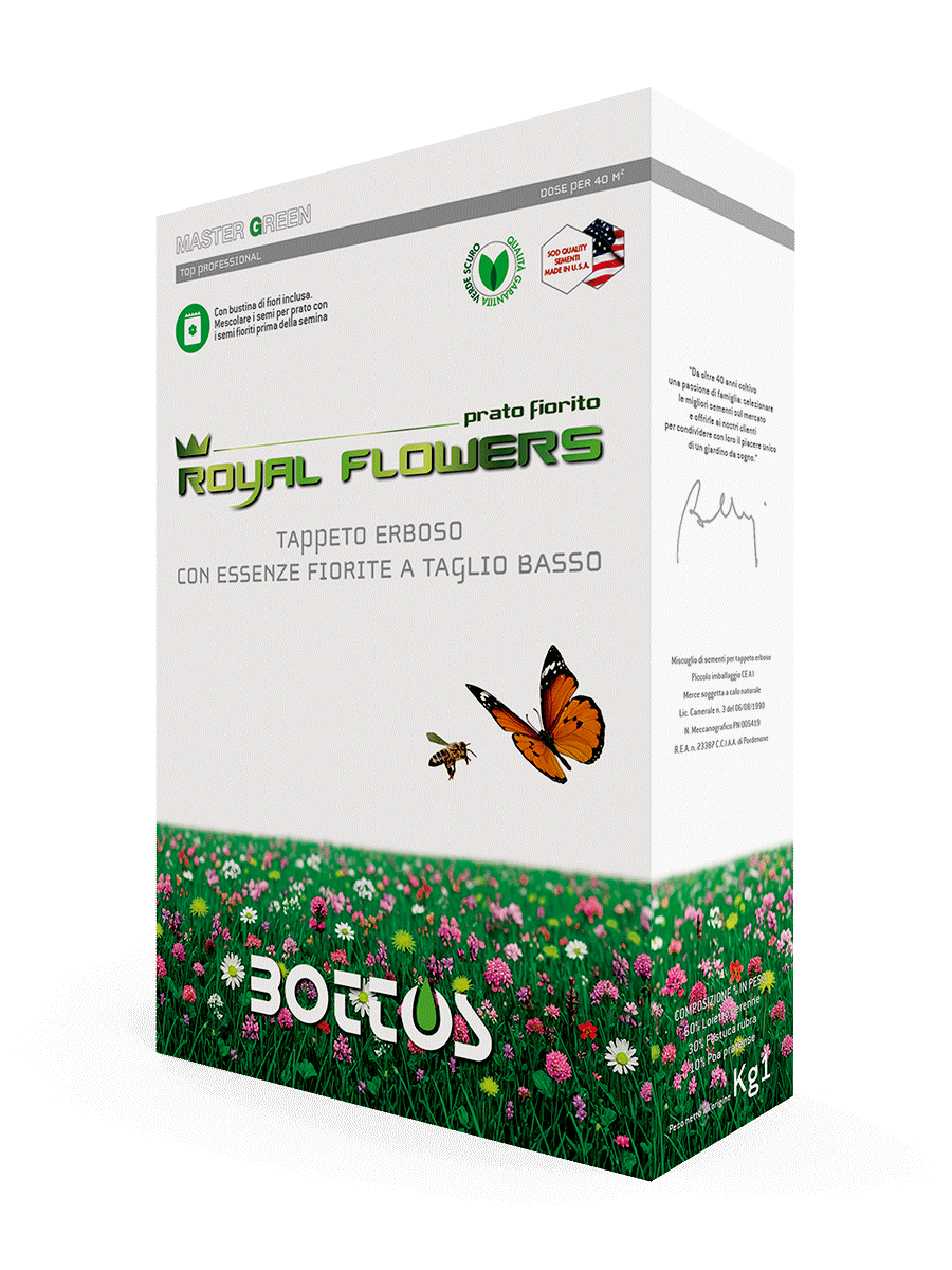MASTER GREEN ROYAL FLOWERS KG.1 BOTTOS TAPPETO ERBOSO CON FIORI