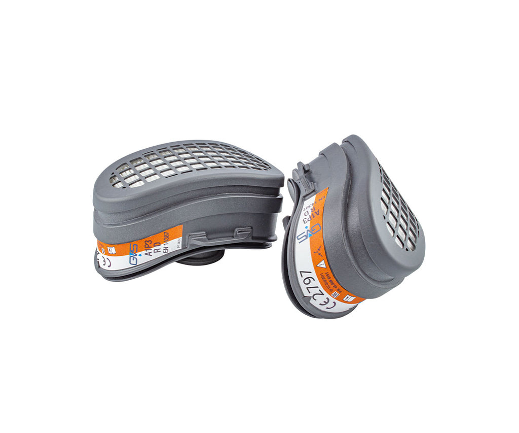 COPPIA FILTRI A1 P3 RD BIANCO MARRONE GVS PER MASCHERA ELIPSE SPR503