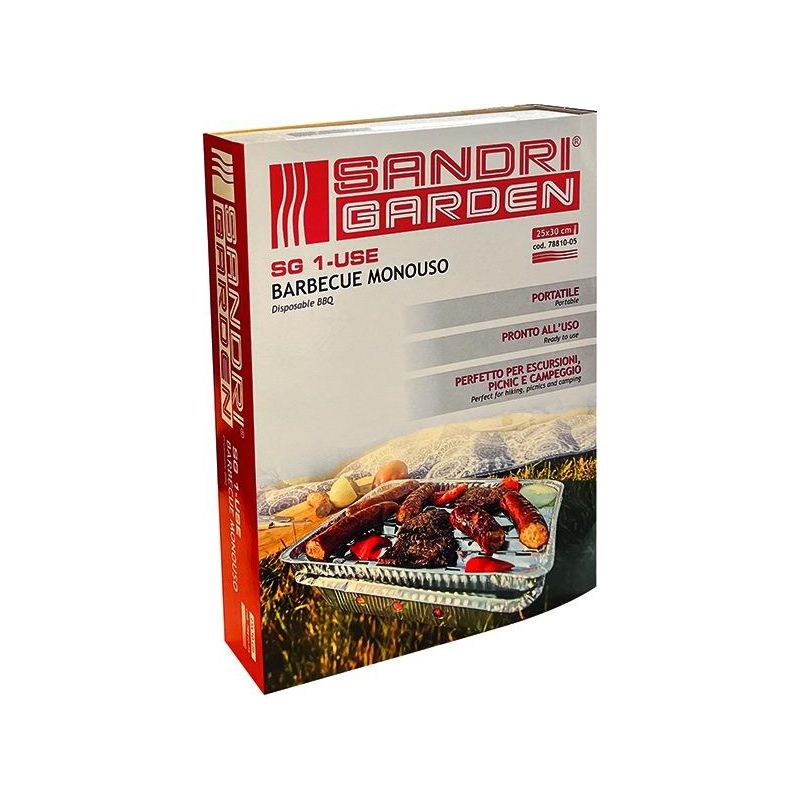 BARBECUE MONOUSO SG 1-USE 25X30 CM PORTATILE PRONTO ALL'USO SANDRIGA