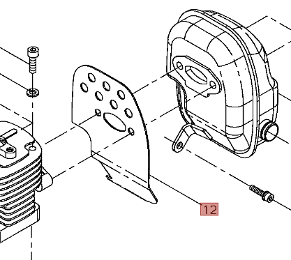 GUARNIZIONE MARMITTA PER DECESPUGLIATORE T350/T450NUOVO SHINDAIWA