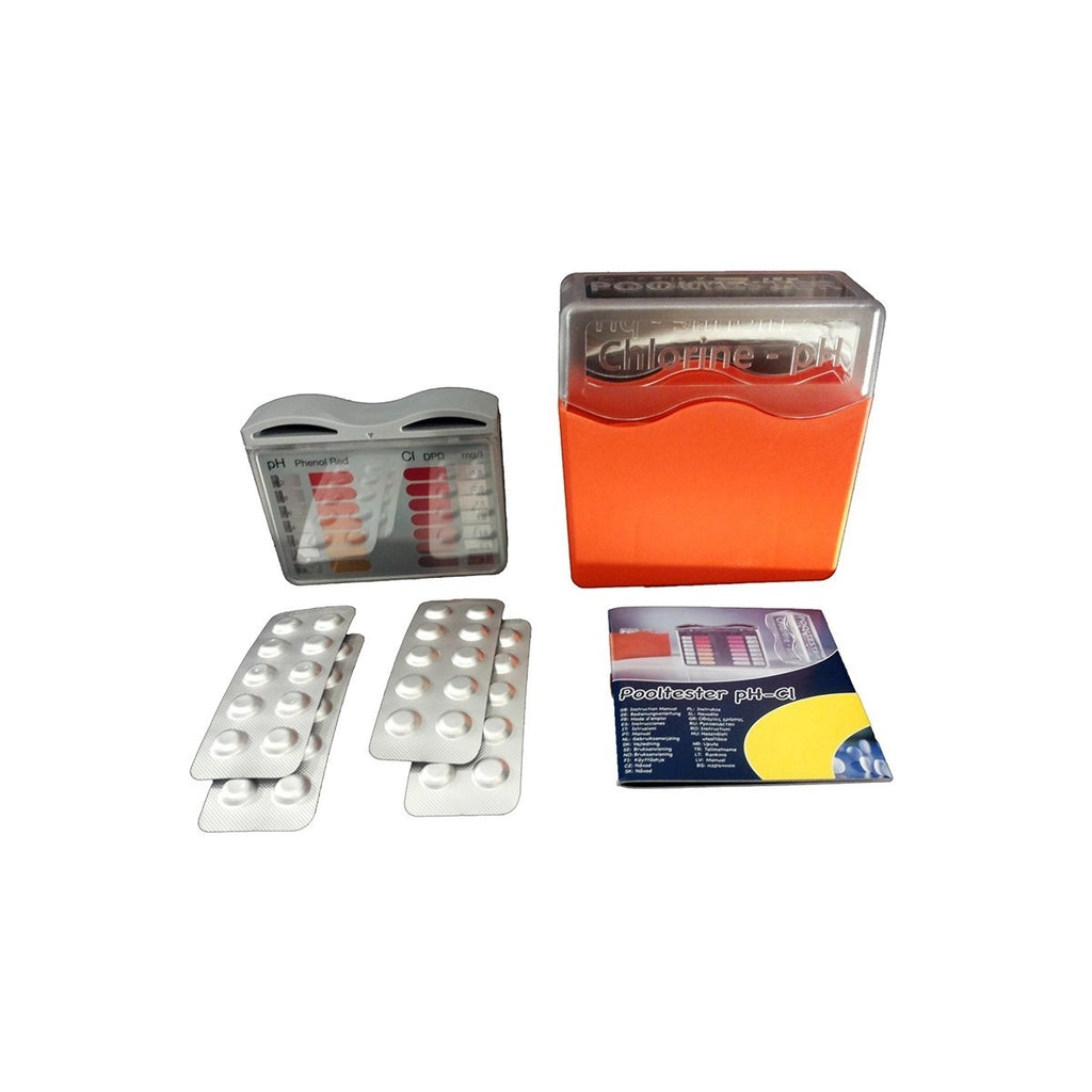 POOL TESTER CLORO E PH CON PASTIGLIE PHENOL RED E DPD 1