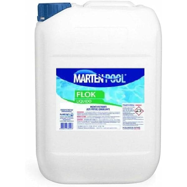 FLOCCULANTE FLOK LIQUIDO FILTRANTE COAGULANTE DA LT.10 MARTEN