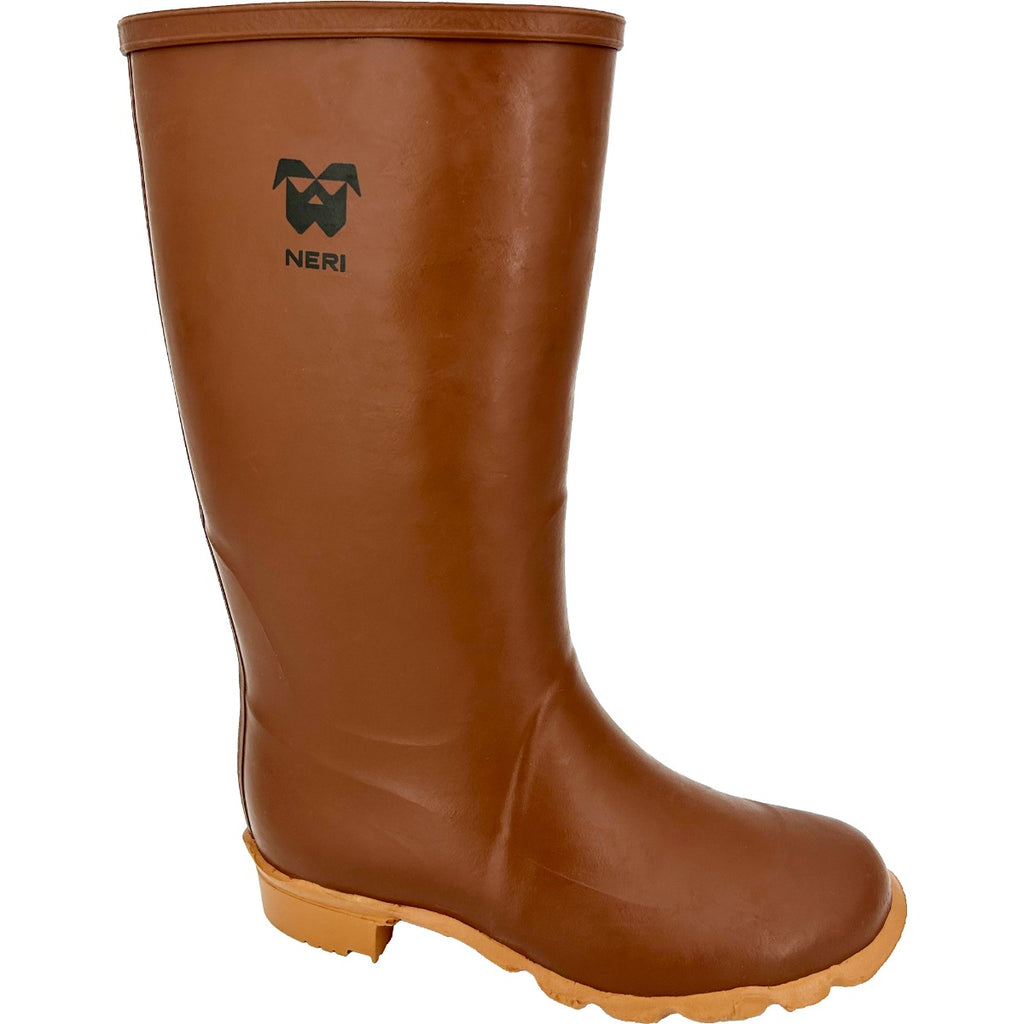 STIVALE CALANDRATO IN GOMMA OB E SR MARRONE NERI