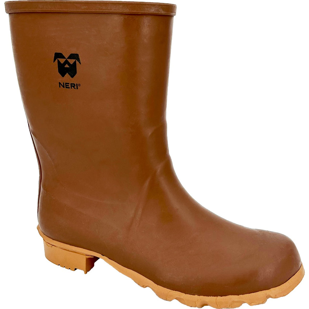 STIVALE TRONCHETTO CALANDRATO OB E SR IN GOMMA NERI TAGLIA 45