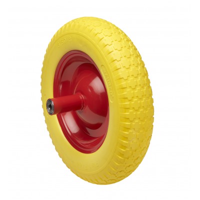 RUOTA PIENA GIALLA PER CARRIOLA MAURER 350MM INTERASSE 150MM
