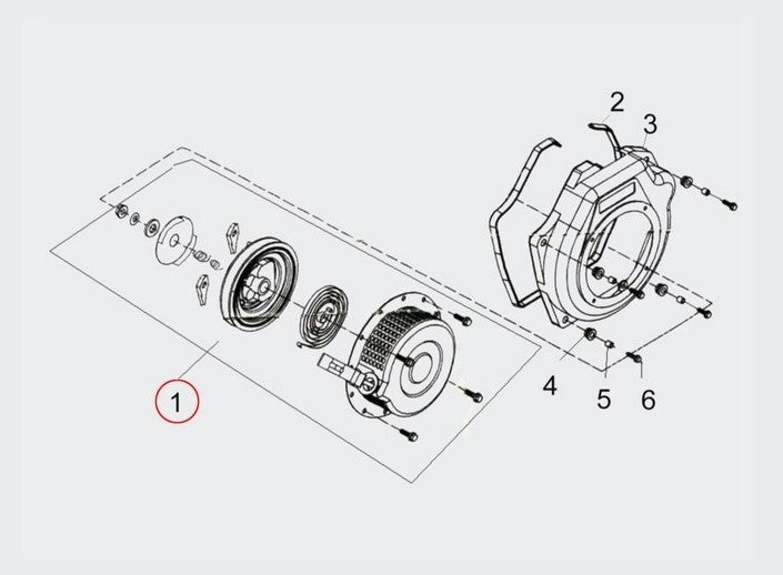 AVVOLGITORE COMPLETO PER MOTORE ZANETTI DIESEL E YANMAR L100-186F