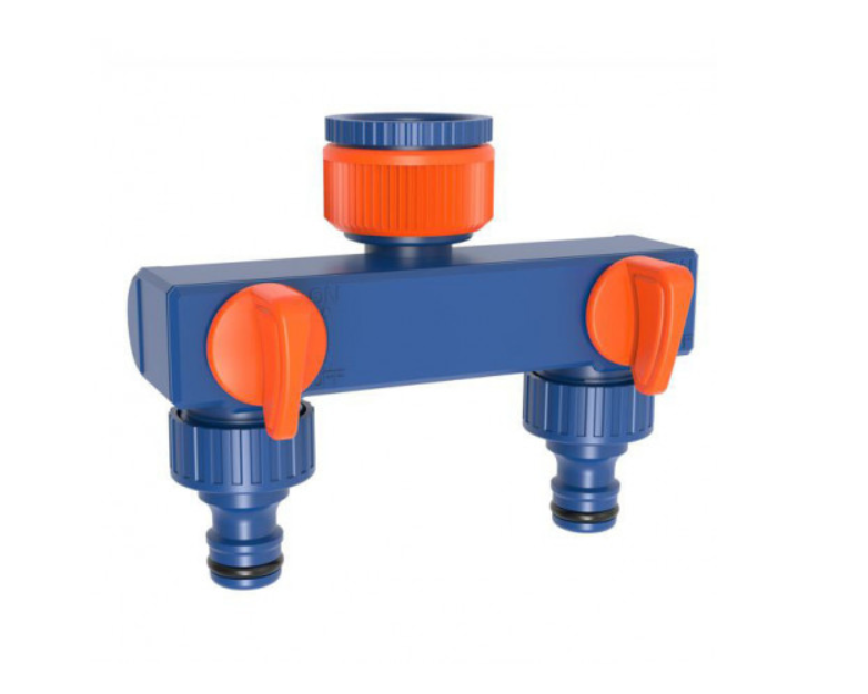 PRESA RUBINETTO A 2 VIE CON VALVOLE IL CAMPO BLU