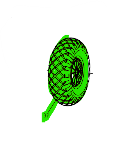 RUOTA GOMMATA D.90 CERCHIO 2.00X4" PER MOTOCOMPRESSORE MC600 CAMPAGNOLA