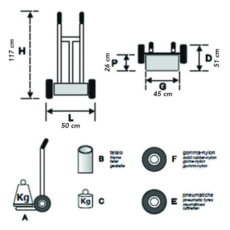 CARRELLO CASSE ACCIAIO LEO MAURER 200 KG.