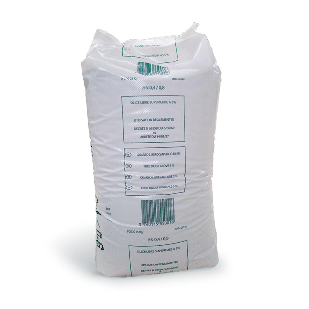 SABBIA QUARZIFERA 95% 3.00-6.00 SACCO DA KG.25 PER FILTRI PISCINA