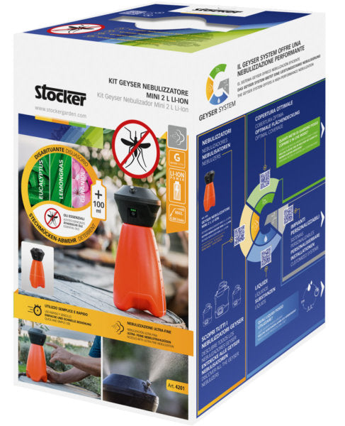 KIT GEYSER NEBULIZZATORE MINI 2 LITRI LI-ON LITIO STOCKER