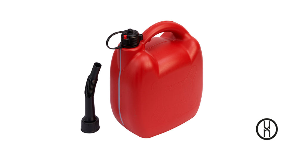 TANICA CARBURANTE PLASTICA ROSSA 10LT CON BECCUCCIO MAURER