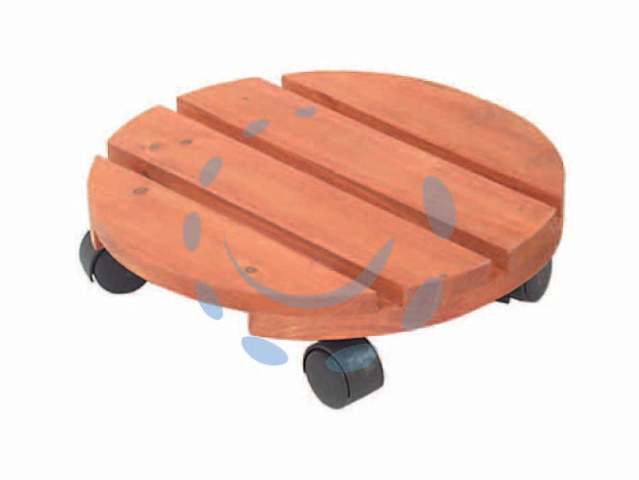 SOTTOVASO IN LEGNO CON RUOTE CM.35