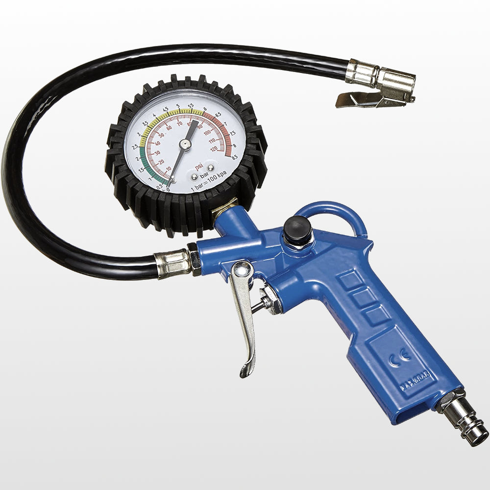PISTOLA PER GONFIAGGIO HU FIRMA CON MANOMETRO ATTACCO RAPIDO