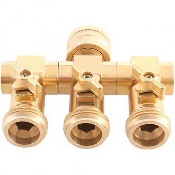 PRESA RUBINETTO 3 USCITE FILETTATE UIN OTTONE IL CAMPO