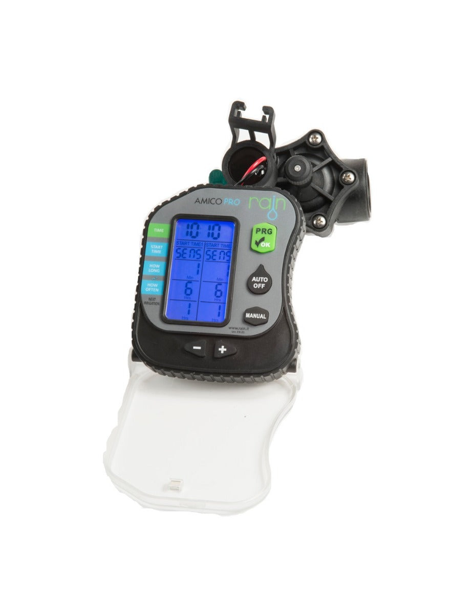 PROGRAMMATORE CENTRALINA A BATTERIA AMICO PRO+ELETTROVALVOLA RAIN