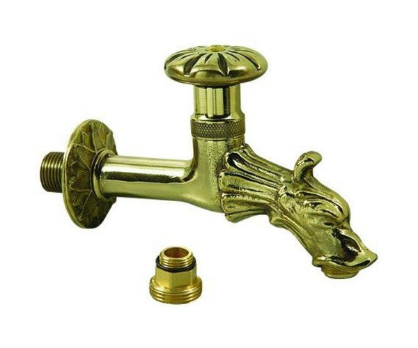 RUBINETTO PER FONTANE TIPO VOLANO CON ROSONE ATTACCO 1/2" VIGOR