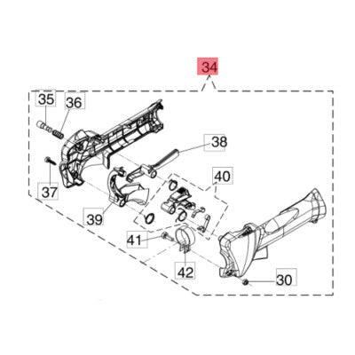 IMPUGNATURA RICAMBIO DECESPUGLIATORE SPARTA 441S-381