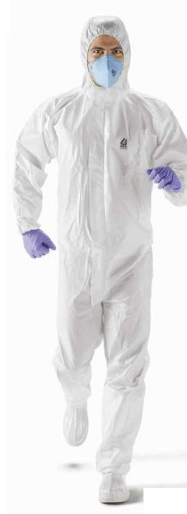 TUTA PROKEM INTERA MONOUSO L CON CAPPUCCIO 70%POLIPRO30% POLIETILENE