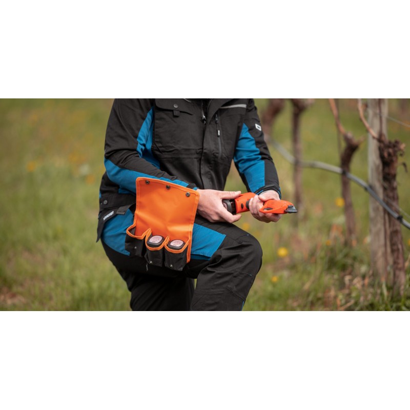 FODERO PER BATTERIE 3 TASCHE, IN NYLON E PVC STOCKER