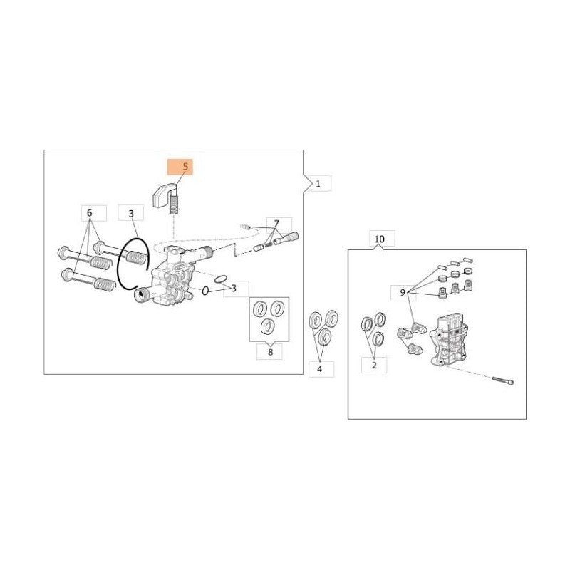 KIT TOTAL STOP PER IDROPULITRICE 115/140/150 OLEOMAC EFCO