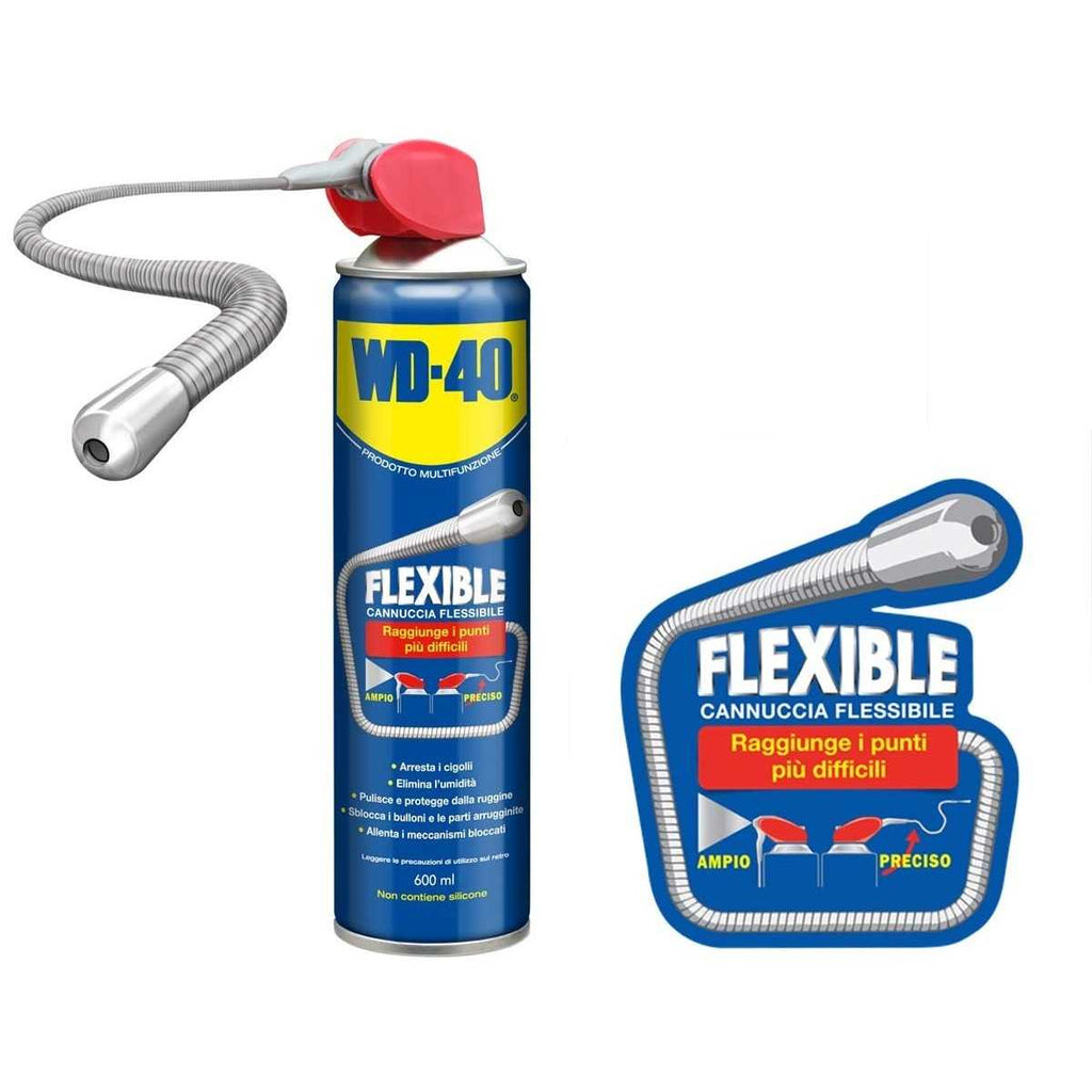 WD 40 da 600 ML lubrificante sbloccante con cannuccia flessibile