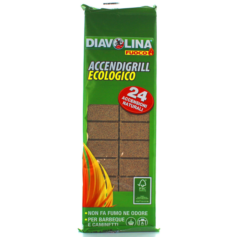 ACCENDIFUOCO ECOLOGICO DA 24 CUBETTI DIAVOLINA