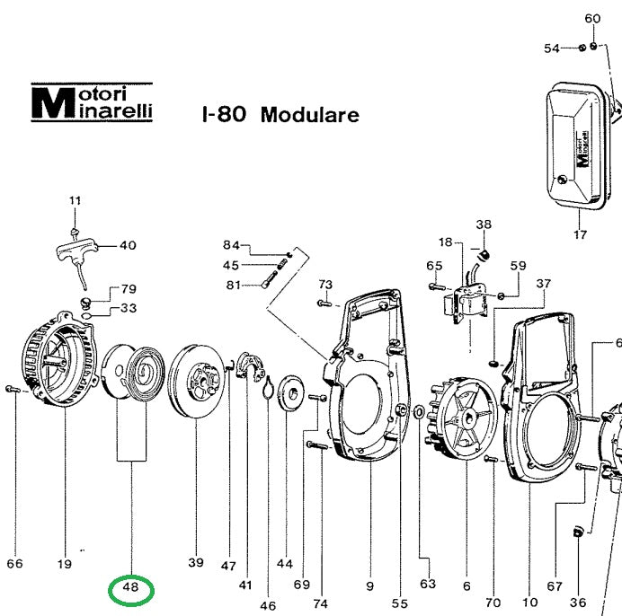 Molla avviamento ricambio per motozappa BL85 Benassi
