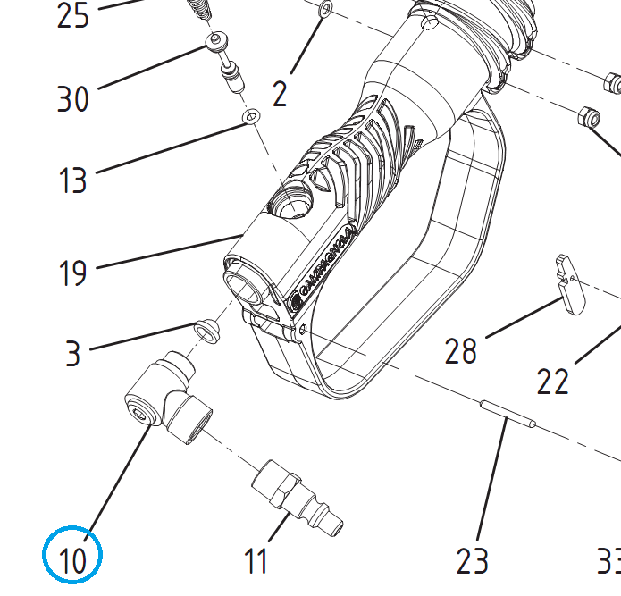 Raccordo girevole per motocompressore Campagnola