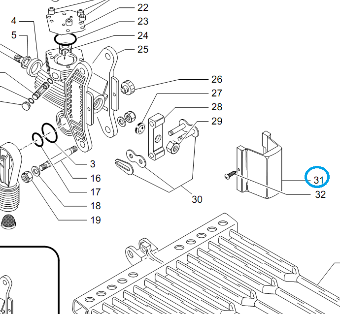 Protezione oscillatore abbacchiatore Evoluzione Campagnola