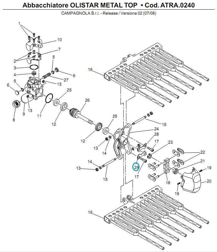 Piastrina ricambio per pettine Olistar Metal Top Campagnola