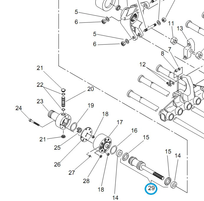 Albero pistone ricambio pettine Campagnola Olistar