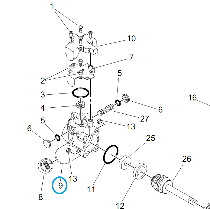 CORPO RICAMBIO PETTINE OLISTAR METAL TOP CAMPAGNOLA