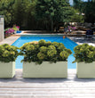 VASO KEBE QUADRO GREENER CM.40 CON RISERVA D'ACQUA VERDE RUOTE OASI