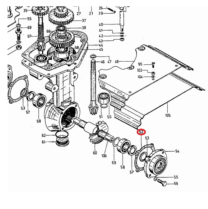 Guarnizione Z-1524 ricambio per motozappa BL75 Benassi